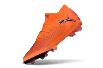 Men's Puma Future 8 Ultimate FG Firm Ground Low-Tops Football Boots - Orange/Sunset Blaze/Crimson Canvas