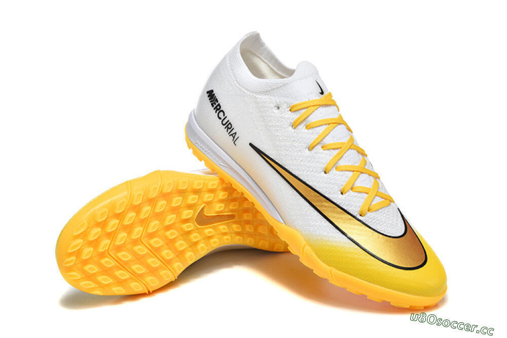 Men's Nike Air Zoom Mercurial Vapor 16 Elite TF Artificial Turf Low-Tops Football Shoes - Yellow/Sunburst Yellow/Golden Glow 4