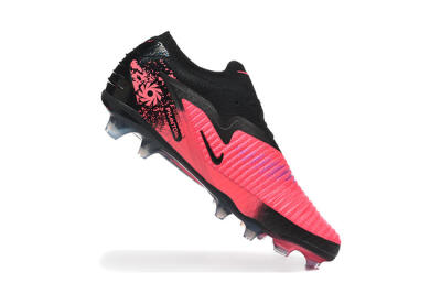 Unisex Nike Phantom 6 Elite Low FG Firm Ground Low-Tops Football Shoes - Pink/Electric Pink/Black