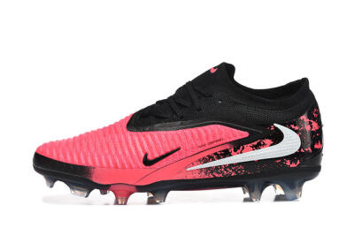 Unisex Nike Phantom 6 Elite Low FG Firm Ground Low-Tops Football Shoes - Pink/Electric Pink/Black