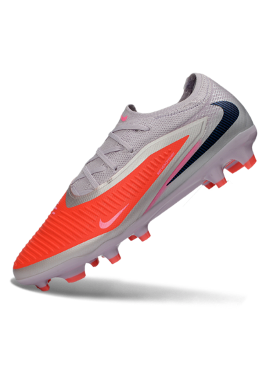 Unisex Nike Phantom 6 Elite Low FG Firm Ground Low-Tops Football Boots - Pink/Electric Pink/Light Grey