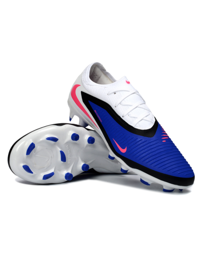 Unisex Nike Phantom 6 Elite Low FG Firm Ground Low-Tops Football Boots - Blue/Electric Blue/Neon Pink
