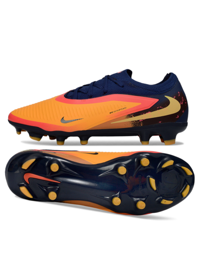 Unisex Nike Phantom 6 Elite Low FG Firm Ground Low-Tops Football Boots - Orange/Navy Blue/Crimson Red