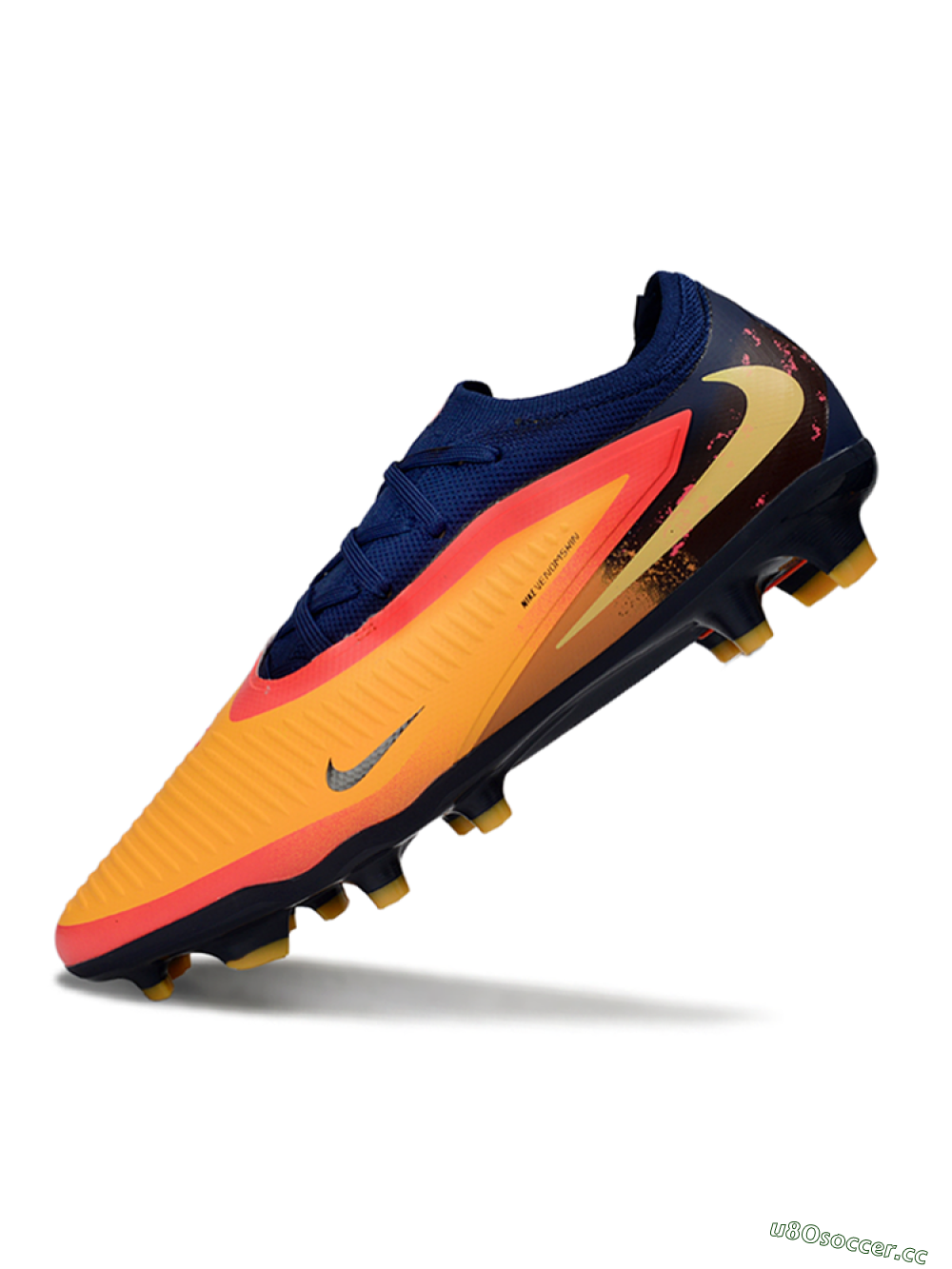 Unisex Nike Phantom 6 Elite Low FG Firm Ground Low-Tops Football Boots - Orange/Navy Blue/Crimson Red 5