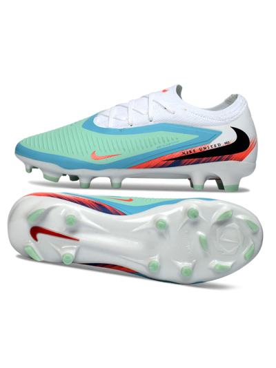 Unisex Nike Phantom 6 Elite Low FG Firm Ground Low-Tops Football Boots - Aqua/Coral Burst/White Wave