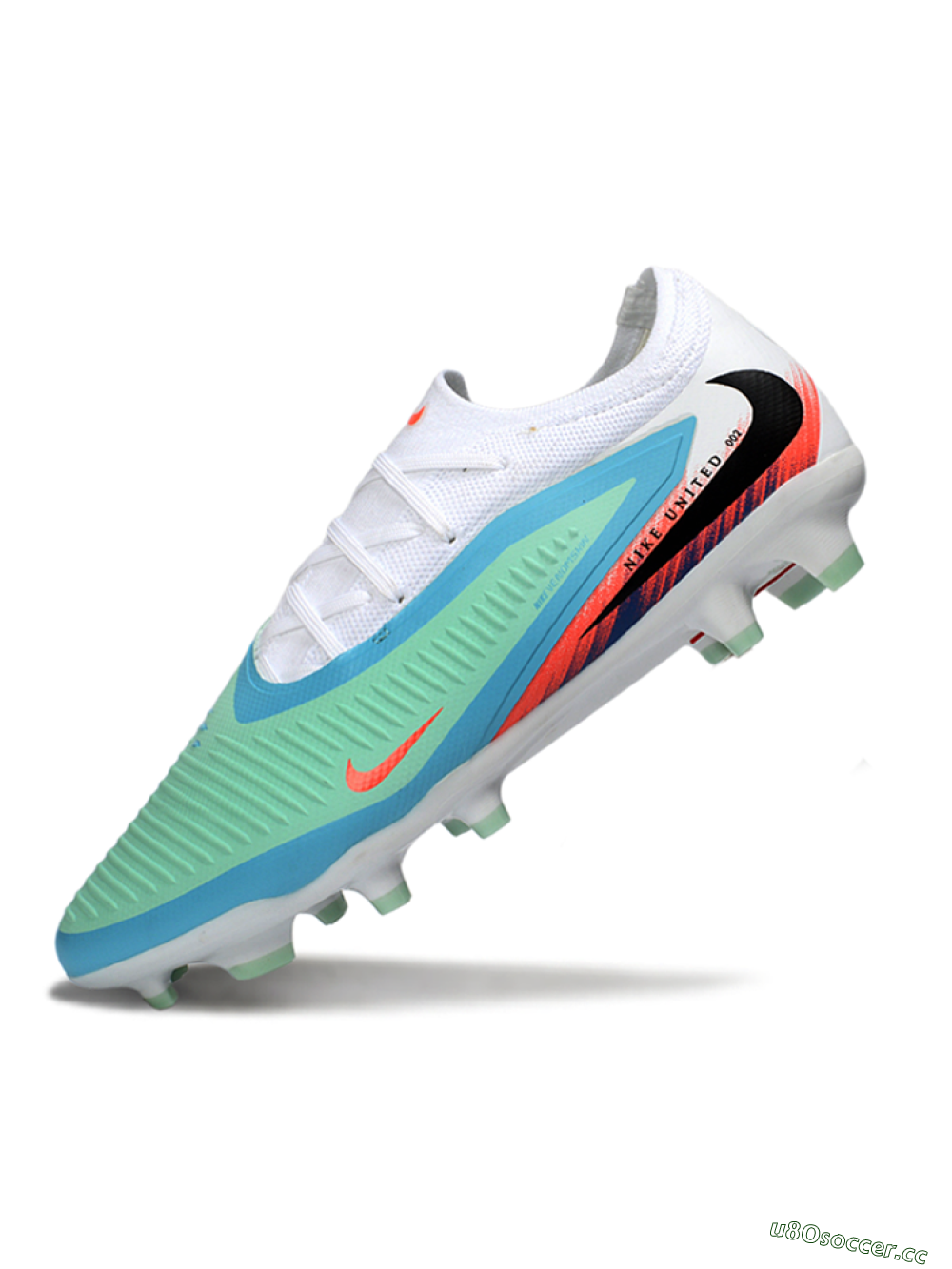 Unisex Nike Phantom 6 Elite Low FG Firm Ground Low-Tops Football Boots - Aqua/Coral Burst/White Wave 5