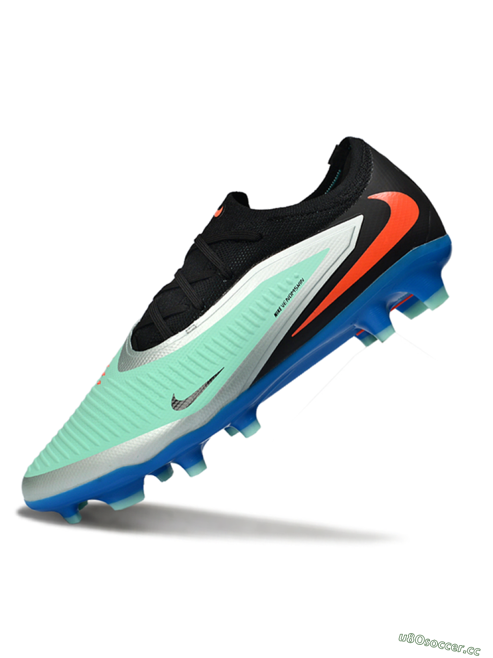 Unisex Nike Phantom 6 Elite Low FG Firm Ground Low-Tops Football Boots - Aqua/Coral Blue/Azure 5