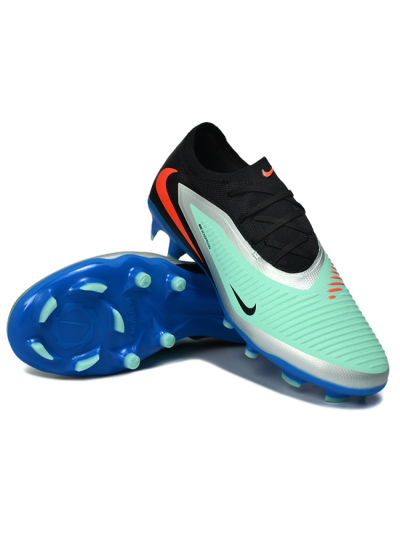 Unisex Nike Phantom 6 Elite Low FG Firm Ground Low-Tops Football Boots - Aqua/Coral Blue/Azure