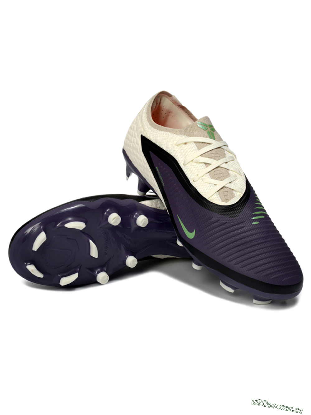 Unisex Nike Phantom 6 Elite Low FG Firm Ground Low-Tops Football Boots - Purple/Ivory/Black 3