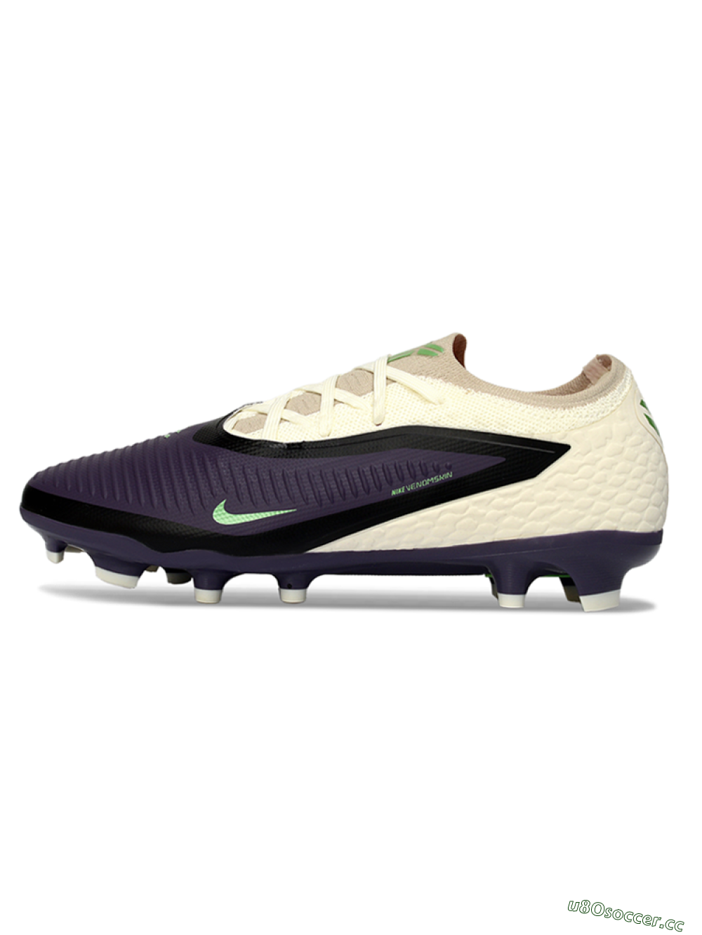 Unisex Nike Phantom 6 Elite Low FG Firm Ground Low-Tops Football Boots - Purple/Ivory/Black 0