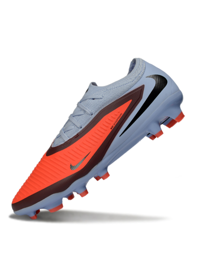 Unisex Nike Phantom 6 Elite Low FG Firm Ground Low-Tops Football Boots - Orange/Sky Blue/Brick Red