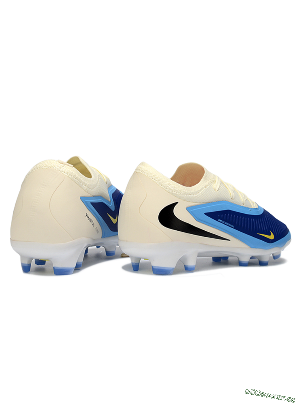 Unisex Nike Phantom 6 Elite Low FG Firm Ground Low-Tops Football Boots - Blue/Sky Blue/Cream 6