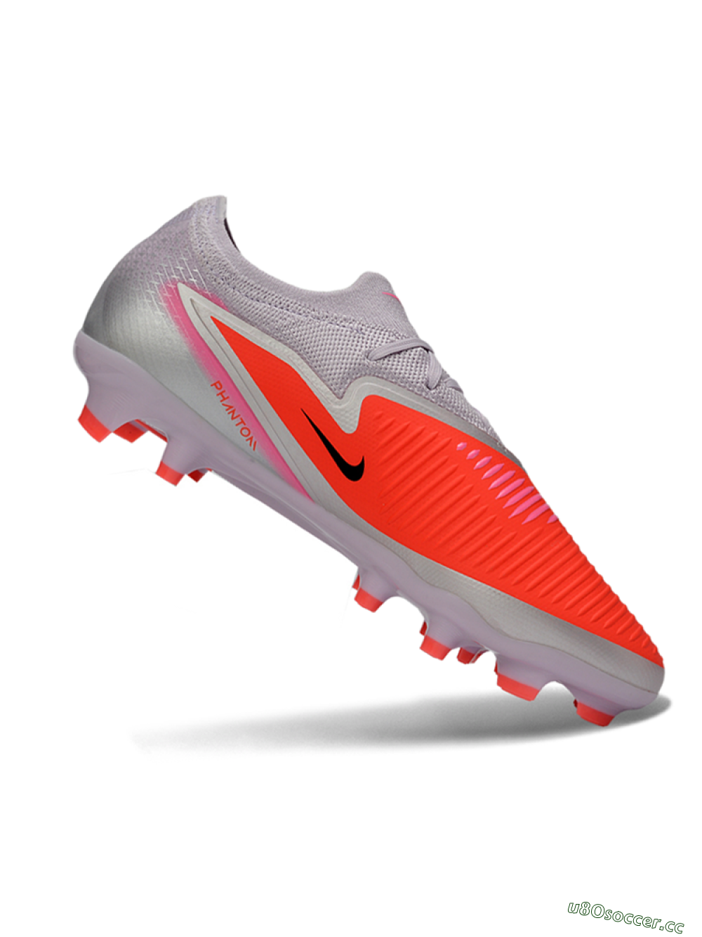 Unisex Nike Phantom 6 Elite Low FG Firm Ground Low-Tops Football Boots - Pink/Flame Pink/Sleek Gray 4
