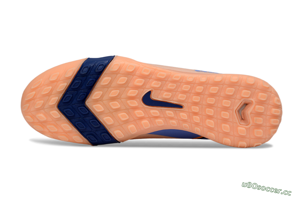 Unisex Nike Air Zoom Mercurial Superfly 10 Elite TF Artificial Turf High-Tops Football Shoes - Peach/Royal Blue/Soft Coral 6