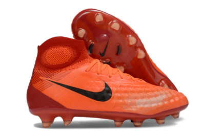 Men's Nike Magista Obra FG Firm Ground High-Tops Football Boots - Orange/Vibrant Sunset/Crimson Blaze