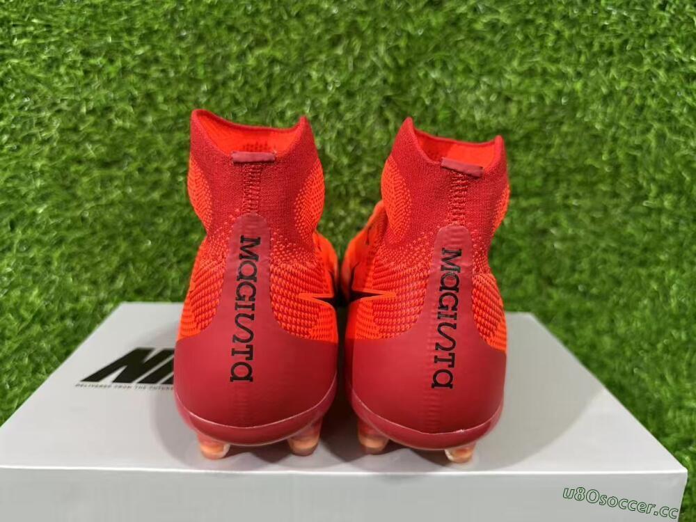 Men's Nike Magista Obra FG Firm Ground High-Tops Football Boots - Orange/Vibrant Sunset/Crimson Blaze