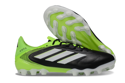 Men's Adidas Copa Pure 3 AG Artificial Grass Low-Tops Football Boots - Black/Electric Green/White