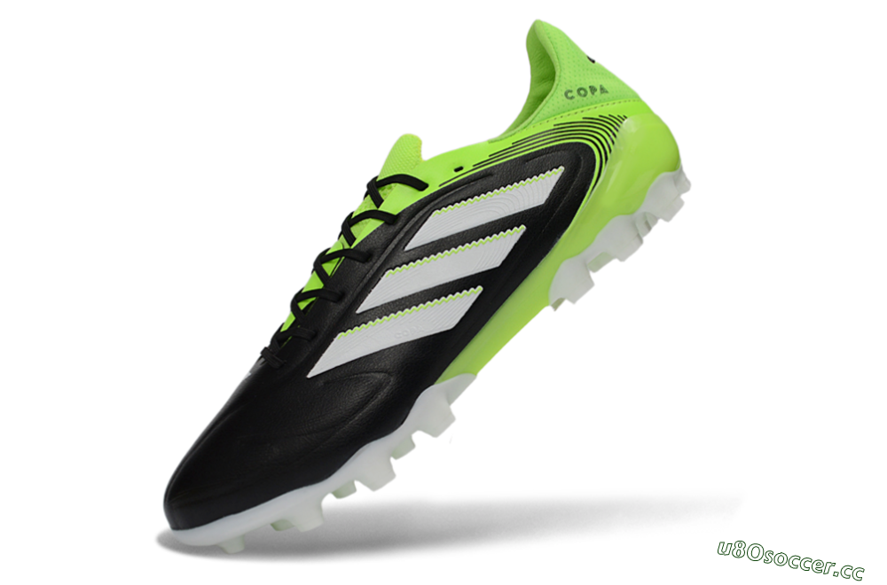 Men's Adidas Copa Pure 3 AG Artificial Grass Low-Tops Football Boots - Black/Electric Green/White 5