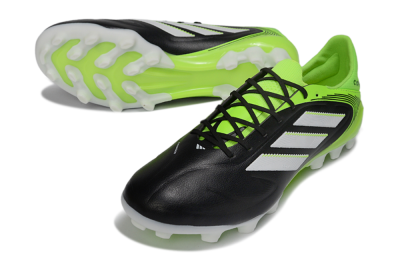 Men's Adidas Copa Pure 3 AG Artificial Grass Low-Tops Football Boots - Black/Electric Green/White
