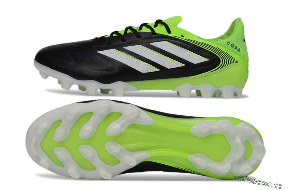 Men's Adidas Copa Pure 3 AG Artificial Grass Low-Tops Football Boots - Black/Electric Green/White 1