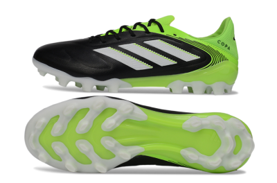 Men's Adidas Copa Pure 3 AG Artificial Grass Low-Tops Football Boots - Black/Electric Green/White
