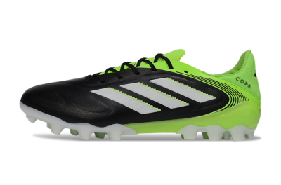 Men's Adidas Copa Pure 3 AG Artificial Grass Low-Tops Football Boots - Black/Electric Green/White