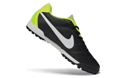 Men's Nike Tiempo Legend Ligera 5 TF Artificial Turf Low-Tops Football Shoes - Black/Lime Green/White