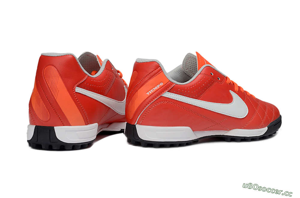Men's Nike Tiempo Legend Ligera 5 TF Artificial Turf Low-Tops Football Shoes - Red/Fiery Sunset/Classic Charcoal 6
