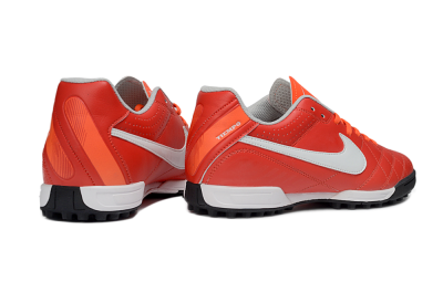 Men's Nike Tiempo Legend Ligera 5 TF Artificial Turf Low-Tops Football Shoes - Red/Fiery Sunset/Classic Charcoal