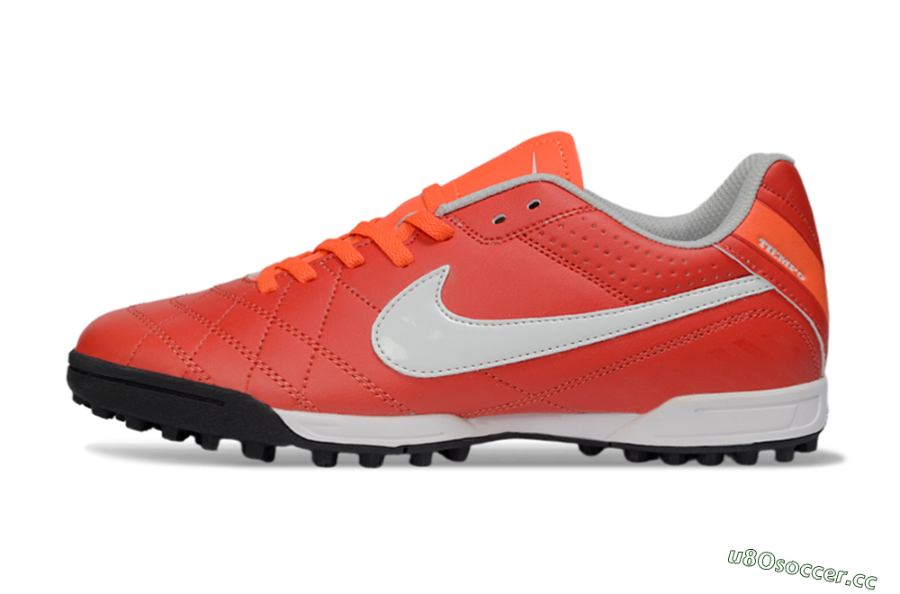 Men's Nike Tiempo Legend Ligera 5 TF Artificial Turf Low-Tops Football Shoes - Red/Fiery Sunset/Classic Charcoal 0