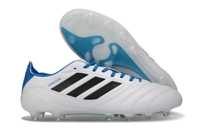 Men's Adidas Copa Icon 2 FG Firm Ground Low-Tops Football Boots - White/Electric Blue/Black