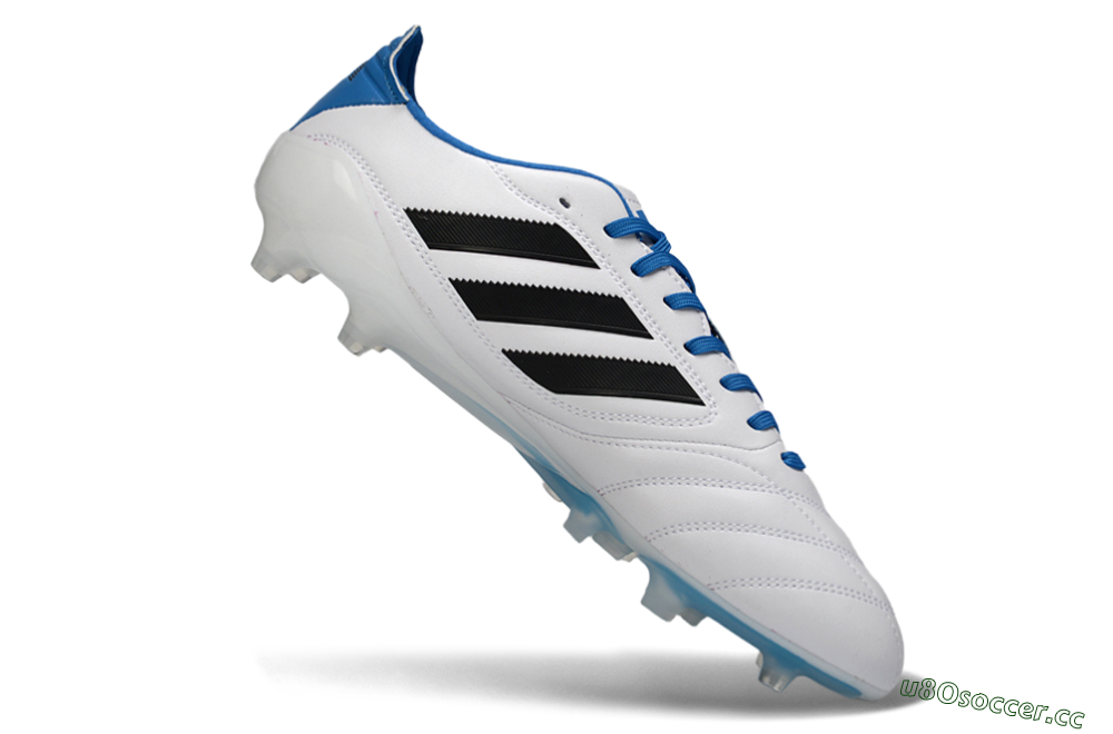Men's Adidas Copa Icon 2 FG Firm Ground Low-Tops Football Boots - White/Electric Blue/Black 4