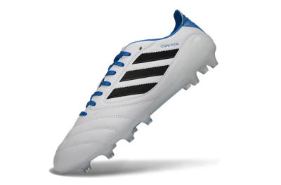 Men's Adidas Copa Icon 2 FG Firm Ground Low-Tops Football Boots - White/Electric Blue/Black