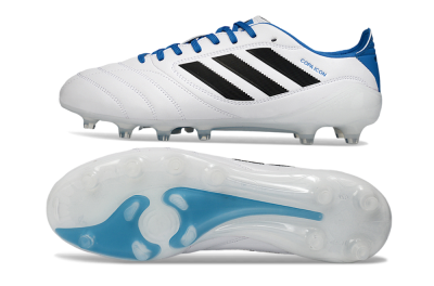 Men's Adidas Copa Icon 2 FG Firm Ground Low-Tops Football Boots - White/Electric Blue/Black