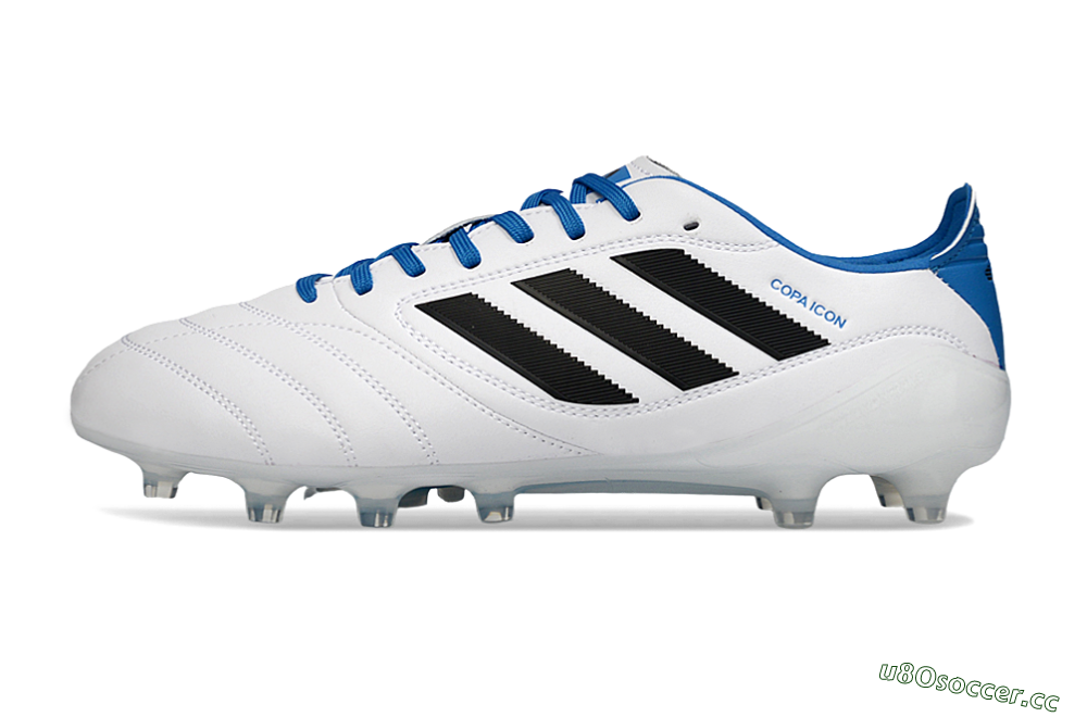 Men's Adidas Copa Icon 2 FG Firm Ground Low-Tops Football Boots - White/Electric Blue/Black 0