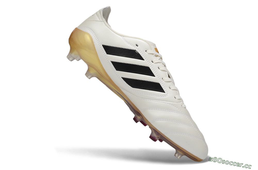 Men's Adidas Copa Icon 2 FG Firm Ground Low-Tops Football Boots - White/Black/Gold 4