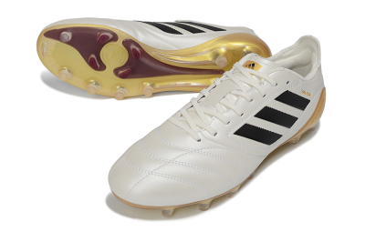 Men's Adidas Copa Icon 2 FG Firm Ground Low-Tops Football Boots - White/Black/Gold
