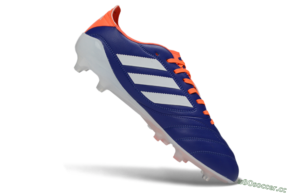 Men's Adidas Copa Icon 2 FG Firm Ground Low-Tops Football Boots - Blue/Vibrant Orange/Clean White 4