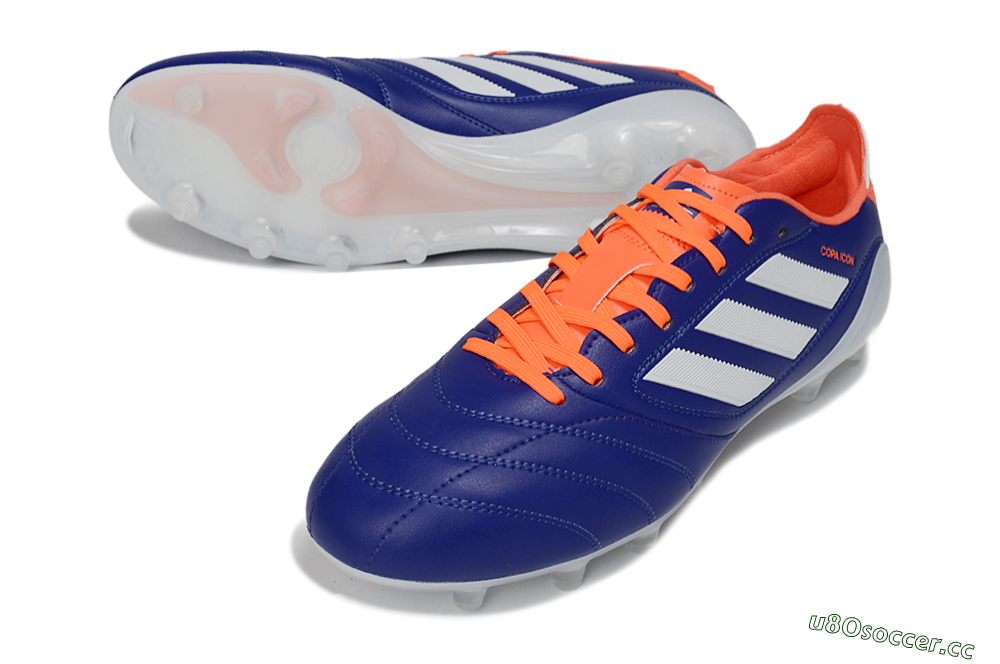 Men's Adidas Copa Icon 2 FG Firm Ground Low-Tops Football Boots - Blue/Vibrant Orange/Clean White 3