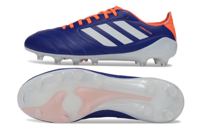 Men's Adidas Copa Icon 2 FG Firm Ground Low-Tops Football Boots - Blue/Vibrant Orange/Clean White