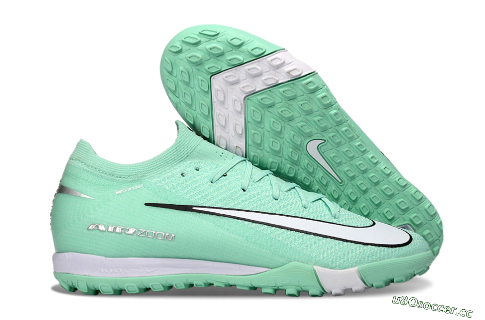 Unisex Nike Air Zoom Mercurial Vapor 16 Elite TF Artificial Turf Low-Tops Football Shoes - Mint/Bright Green/Cool Aqua 2