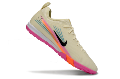 Unisex Nike Air Zoom Mercurial Vapor 16 Pro TF Artificial Turf Low-Tops Football Shoes - Beige/Neon Pink/Luminous Orange
