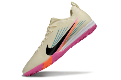 Unisex Nike Air Zoom Mercurial Vapor 16 Pro TF Artificial Turf Low-Tops Football Shoes - Beige/Neon Pink/Luminous Orange