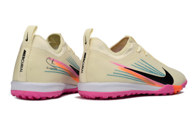Unisex Nike Air Zoom Mercurial Vapor 16 Pro TF Artificial Turf Low-Tops Football Shoes - Beige/Neon Pink/Luminous Orange