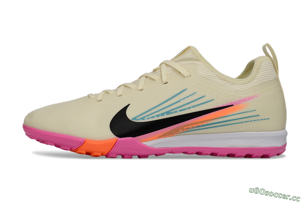 Unisex Nike Air Zoom Mercurial Vapor 16 Pro TF Artificial Turf Low-Tops Football Shoes - Beige/Neon Pink/Luminous Orange 0