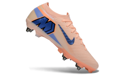 Men's Nike Air Zoom Mercurial Vapor 16 Elite SG Soft Ground Low-Tops Football Boots - Peach/Royal Blue/Pastel Orange