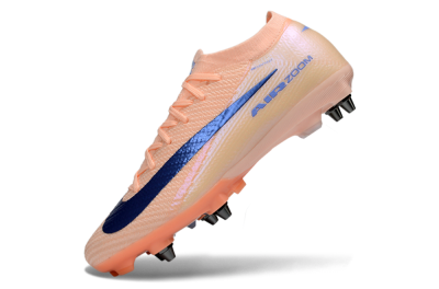 Men's Nike Air Zoom Mercurial Vapor 16 Elite SG Soft Ground Low-Tops Football Boots - Peach/Royal Blue/Pastel Orange
