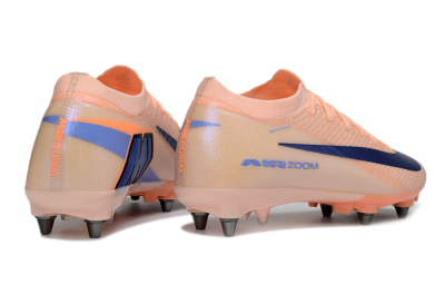 Men's Nike Air Zoom Mercurial Vapor 16 Elite SG Soft Ground Low-Tops Football Boots - Peach/Royal Blue/Pastel Orange