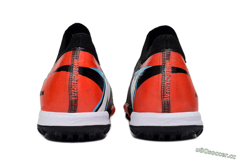 Men's Nike Air Zoom Mercurial Vapor 16 Elite TF Artificial Turf Low-Tops Football Shoes - Black/Crimson Burst/Shadow Black 5