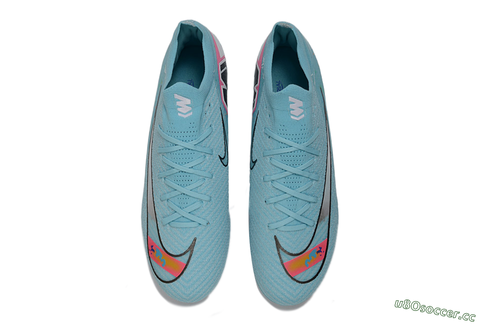 Men's Nike Air Zoom Mercurial Vapor 16 Elite TF Artificial Turf Low-Tops Football Shoes - Aqua/Bright Blue/White 4